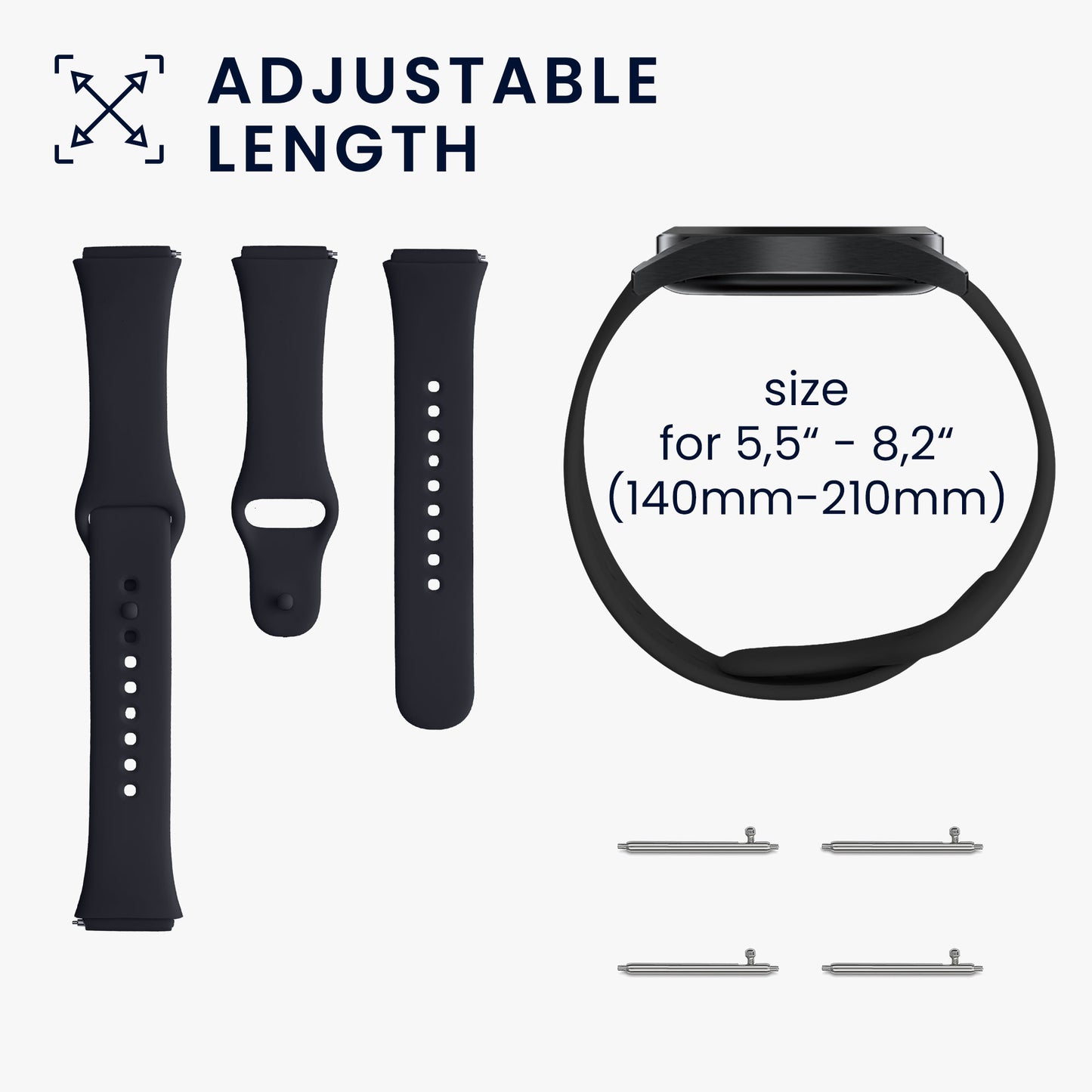 kwmobile Watch Strap for Xiaomi Redmi Watch 3 Active Bracelet Fitness Tracker Band Set Replacement Strap Smartwatch