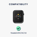kwmobile Bracelet compatible with Ticwatch GTH / E3 / C2 - Fitness Tracker Sports Strap - Inner Dimensions from 14 - 22 cm
