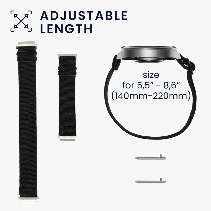 kwmobile Bracelet compatible with Ticwatch GTH / E3 / C2 - Fitness Tracker Sports Strap - Inner Dimensions from 14 - 22 cm