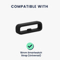 kwmobile 10x Smart Watch Band Holder for 18mm Smartwatch Strap (Universal) Wristband Holder - Band Loop for Fitness Tracker and Smart Watch made of Silicone