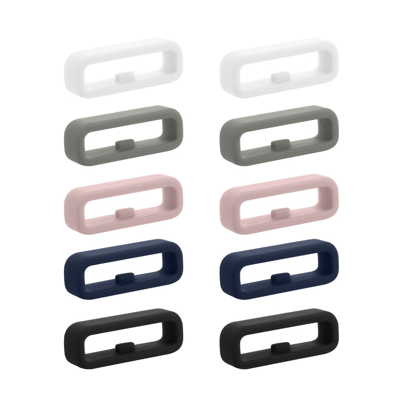 kwmobile 10x Smart Watch Band Holder for 20mm Smartwatch Strap (Universal) Bracelet Holder - Band Loop for Fitness Tracker and Smartwatch