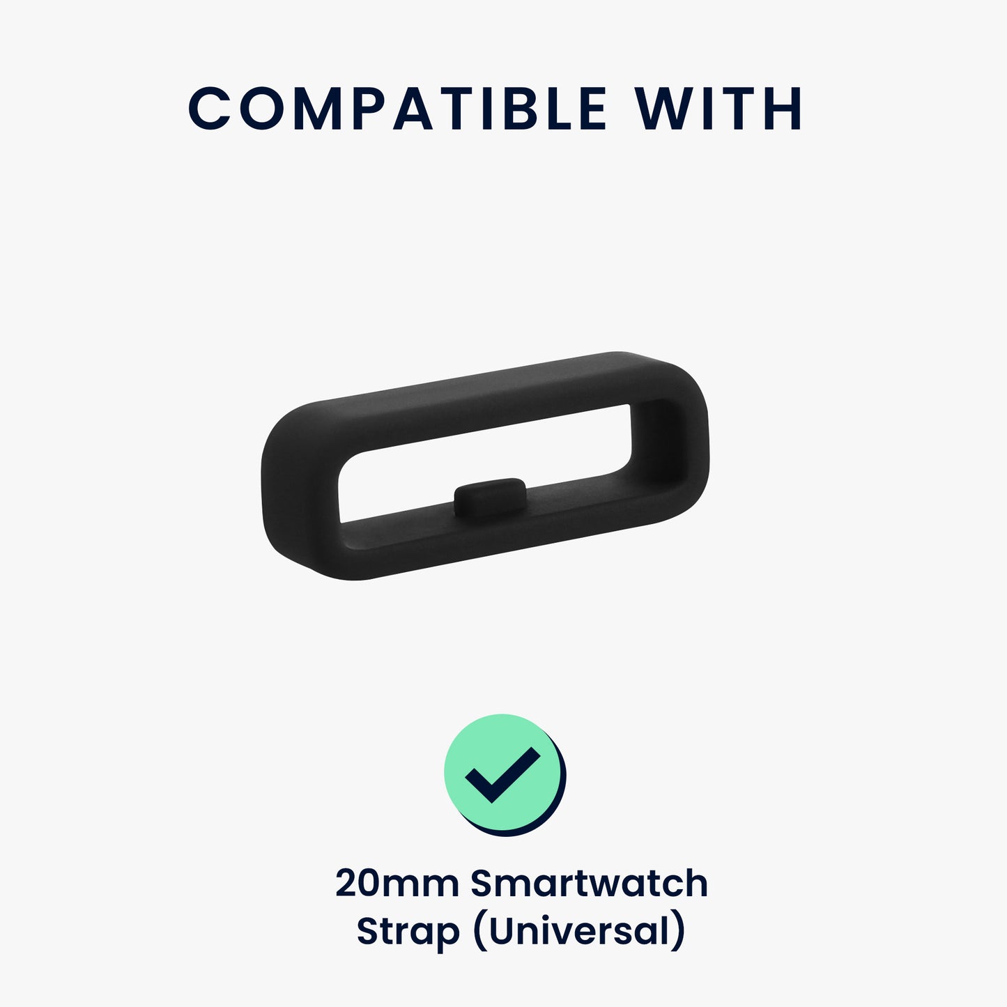 kwmobile 10x Smart Watch Band Holder for 20mm Smartwatch Strap (Universal) Bracelet Holder - Band Loop for Fitness Tracker and Smartwatch