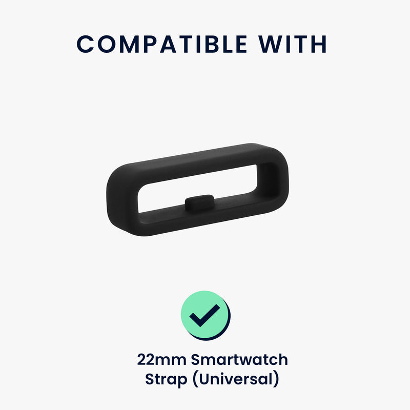 kwmobile 10x Smart Watch Band Holder for 22mm Smartwatch Strap (Universal) Bracelet Holder - Band Loop for Fitness Tracker and Smartwatch