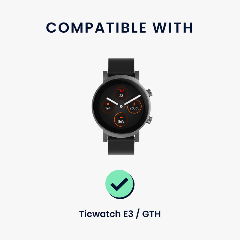 kwmobile Replacement Strap Compatible with Ticwatch E3 / GTH 20mm Strap - Band for Fitness Tracker