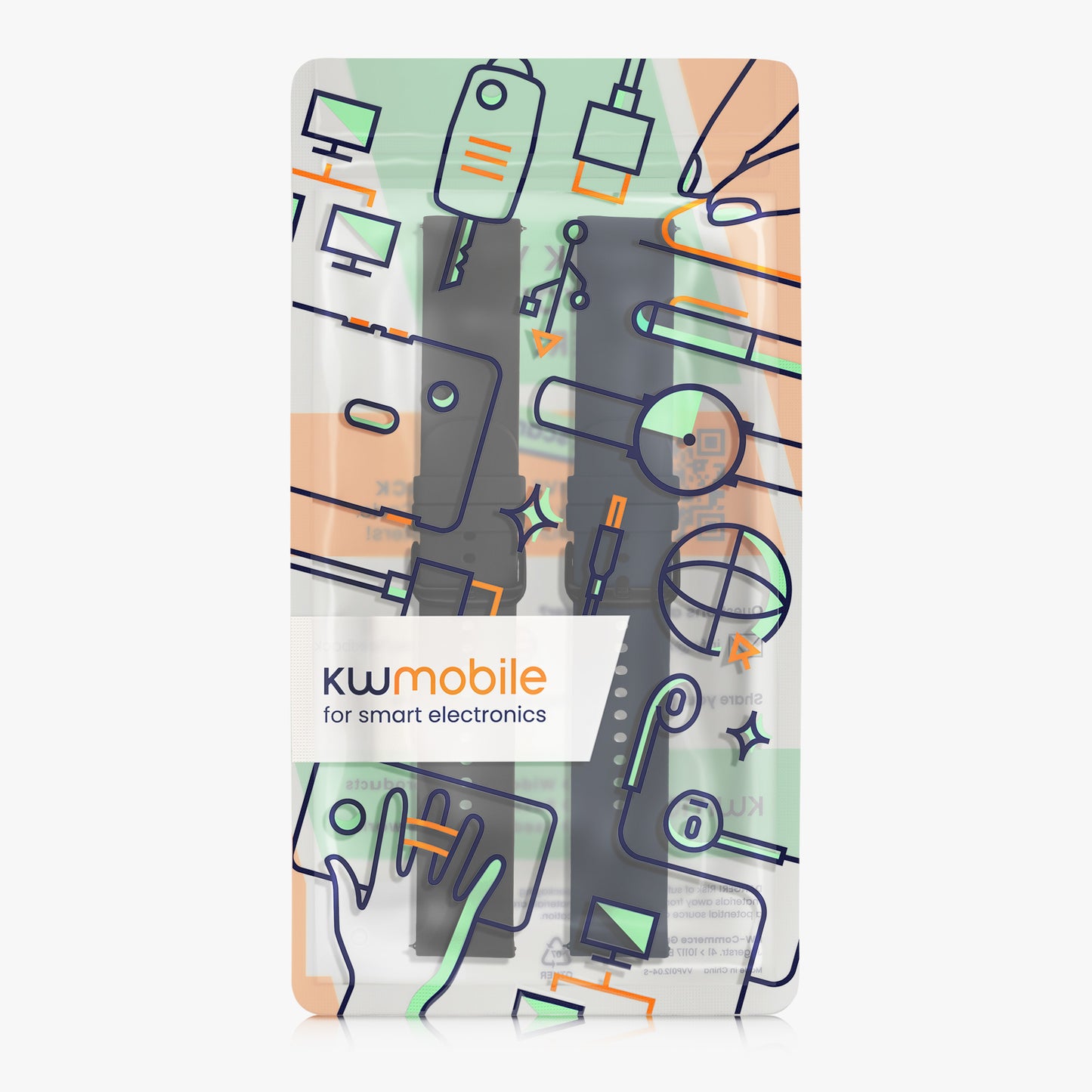 kwmobile Watch Strap for Huami Amazfit Bip 6 / Bip 5 Unity / Bip 5 / GTS 3 / Balance 2 / Helio Strap Bracelet Fitness Tracker Band Set Replacement Strap Smartwatch