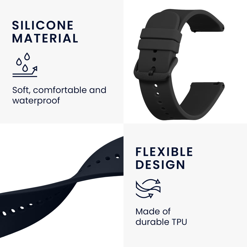 kwmobile Watch Strap for Huami Amazfit Bip 6 / Bip 5 Unity / Bip 5 / GTS 3 / Balance 2 / Helio Strap Bracelet Fitness Tracker Band Set Replacement Strap Smartwatch