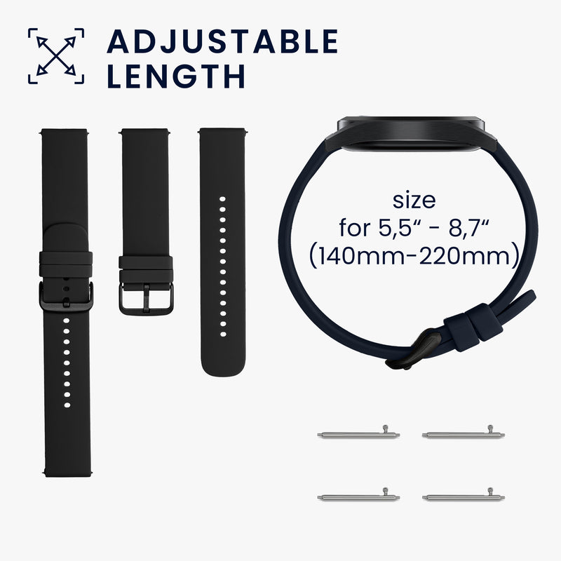 kwmobile Watch Strap for Huami Amazfit Bip 6 / Bip 5 Unity / Bip 5 / GTS 3 / Balance 2 / Helio Strap Bracelet Fitness Tracker Band Set Replacement Strap Smartwatch