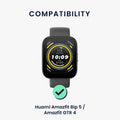 kwmobile Watch Strap for Huami 22mm Amazfit Bip 6 / Bip 5 Unity / Bip 5 / GTS 3 / Balance 2 / Helio Strap Fitness Tracker Band Set made of Silicone Replacement Strap Smartwatch