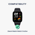 kwmobile Watch Strap for Xiaomi Redmi Watch 3 Active Bracelet Fitness Tracker Band Set Replacement Strap Smartwatch