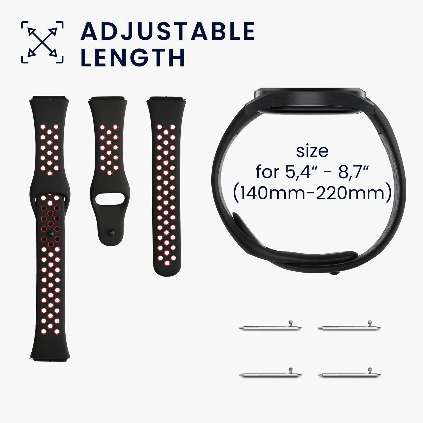 kwmobile Watch Strap for Xiaomi Redmi Watch 3 Active Bracelet Fitness Tracker Band Set Replacement Strap Smartwatch