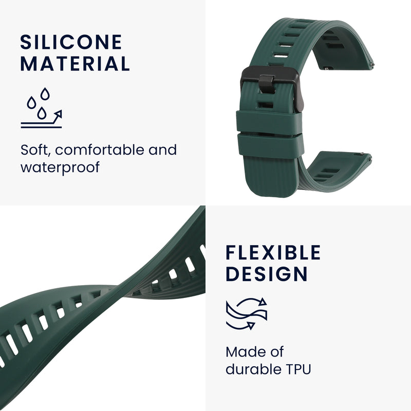 kwmobile Silicone Watch Strap for Huawei Watch GT 3 (46mm) Bracelet Replacement Strap for Fitness Tracker Replacement Wristband Smartwatch