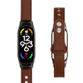 kwmobile Genuine Leather Watch Strap for Xiaomi Mi Band 7 Bracelet Replacement Band for Fitness Tracker Interchangeable Strap Smartwatch