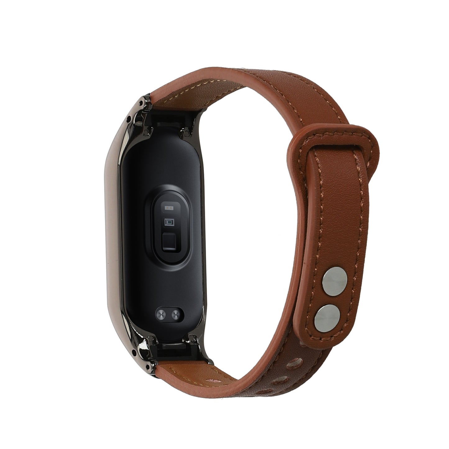 kwmobile Genuine Leather Watch Strap for Xiaomi Mi Band 7 Bracelet Replacement Band for Fitness Tracker Interchangeable Strap Smartwatch
