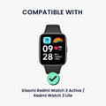 kwmobile Real Leather Watch Strap for Xiaomi Redmi Watch 3 Active / Redmi Watch 3 Lite Strap - Replacement Strap for Fitness Tracker - Smartwatch Replacement Strap