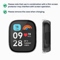kwmobile Glass Case for Xiaomi Redmi Watch 3 Active / Redmi Watch 3 Lite Protective Case Full-Body Fitness Tracker Case Set