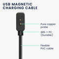 kwmobile USB Cable Charger compatible with Xiaomi Mi Band / Redmi Watch Active Charging Cable - Smart Watch Replacement Cable - Fitness Tracker Charging Cable