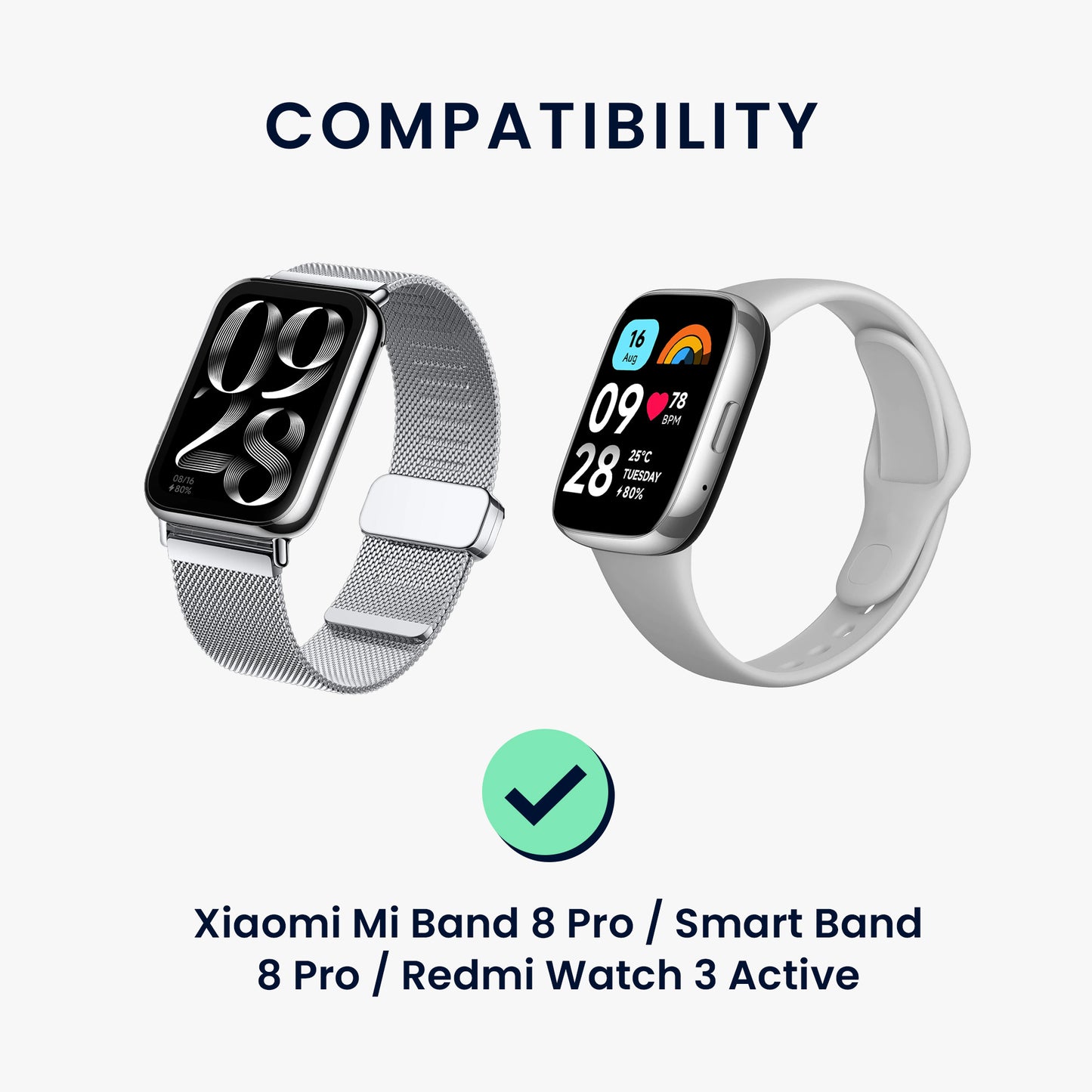 kwmobile USB Cable Charger compatible with Xiaomi Mi Band / Redmi Watch Active Charging Cable - Smart Watch Replacement Cable - Fitness Tracker Charging Cable