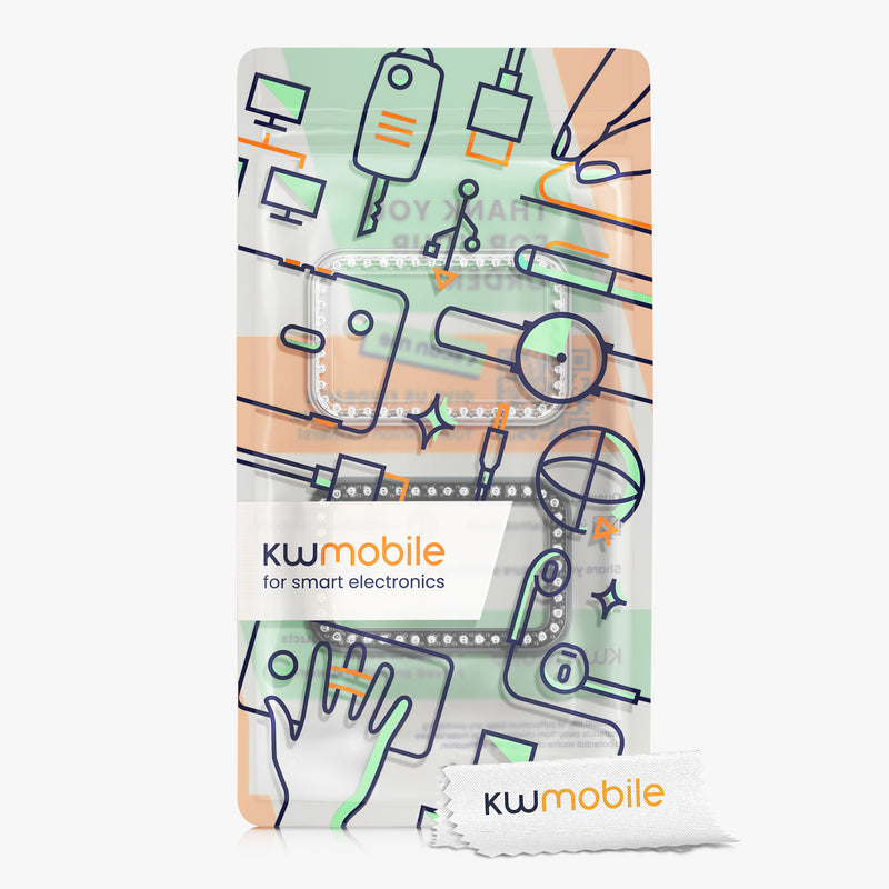 kwmobile Plastic Case compatible with Huawei Watch Fit Protective Cover Protective Frame Glitter Protection Accessory