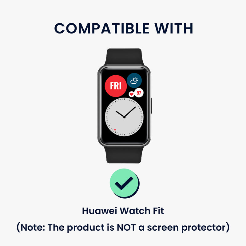 kwmobile Plastic Case compatible with Huawei Watch Fit Protective Cover Protective Frame Glitter Protection Accessory
