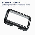 kwmobile Plastic Case compatible with Huawei Watch Fit Protective Cover Protective Frame Glitter Protection Accessory