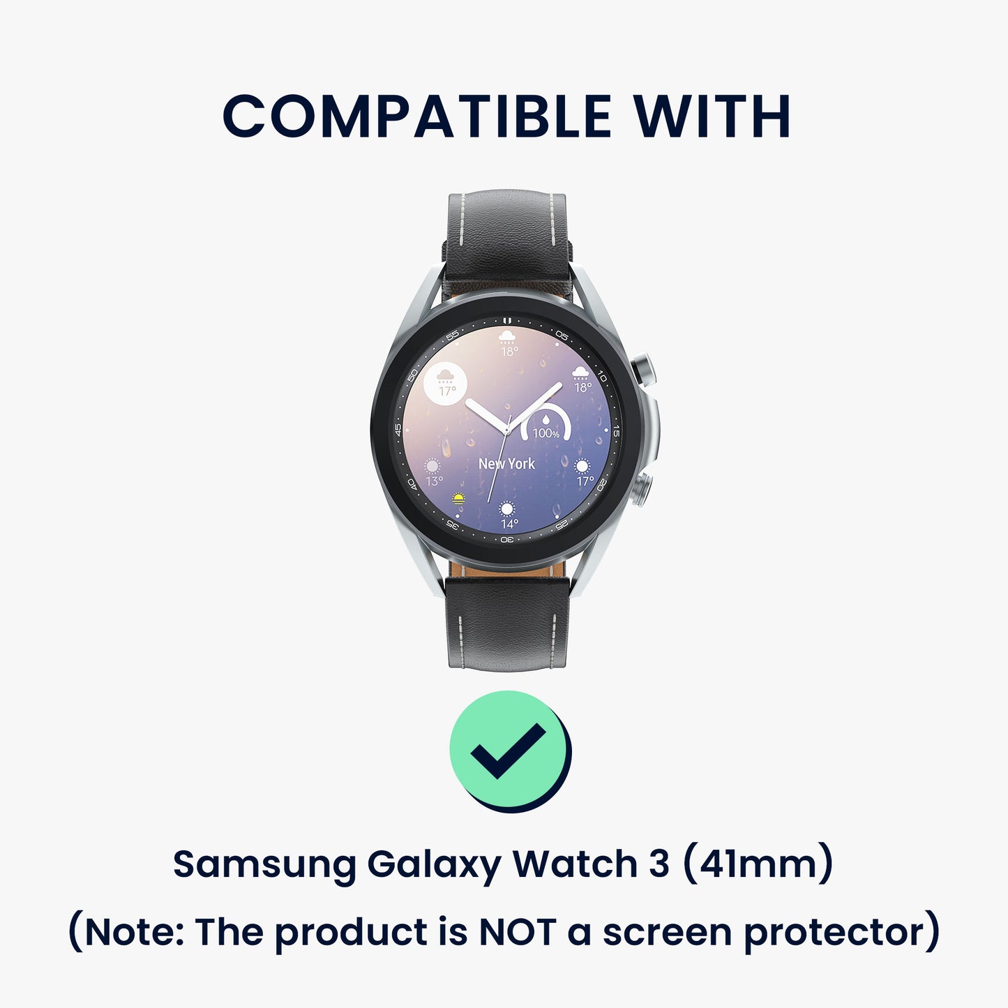 kwmobile Protective Case Frame Accessory compatible with Samsung Galaxy Watch 3 (41mm)