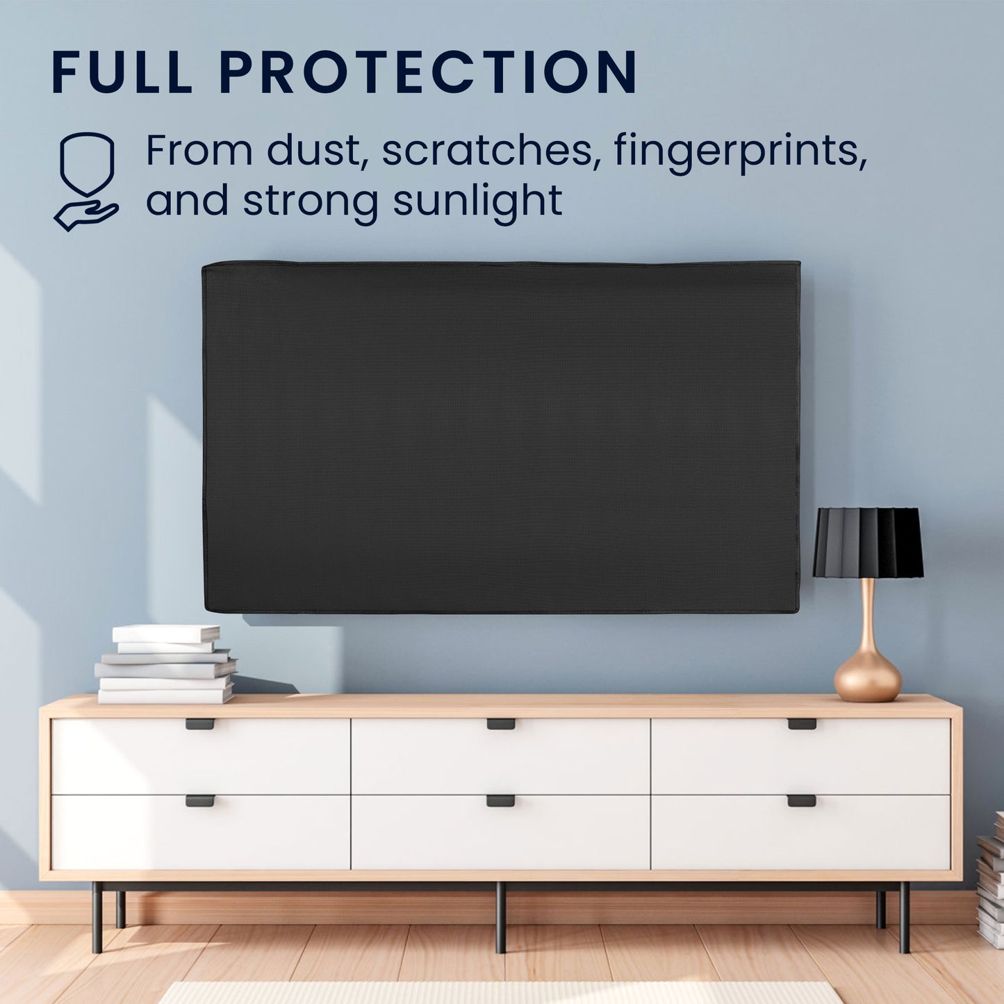 kwmobile Protective Cover for 55" TV Cover - Television Screen Protector Cover - flexible TV Screen Dust Cover