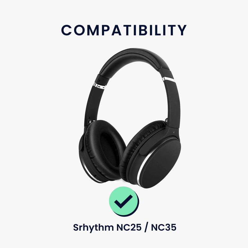 kwmobile Ear Pads for Srhythm NC25 / NC35 Noise Cancelling Headphones Replacement Parts Over Ear Headphones