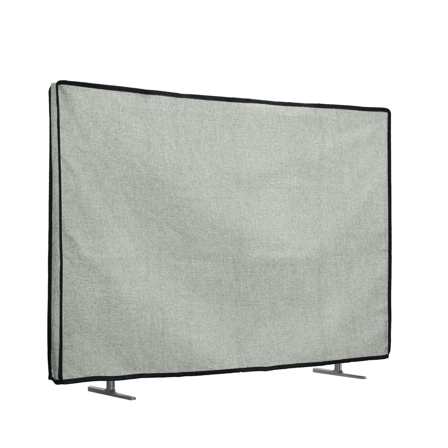 kwmobile 24" TV Abdeckung Indoor - Fernseher Hülle Bildschirmschutz Abdeckung - TV Bildschirm Staubschutzhülle - Fernsehabdeckung - Leinen Hellgrau Hellgrau  