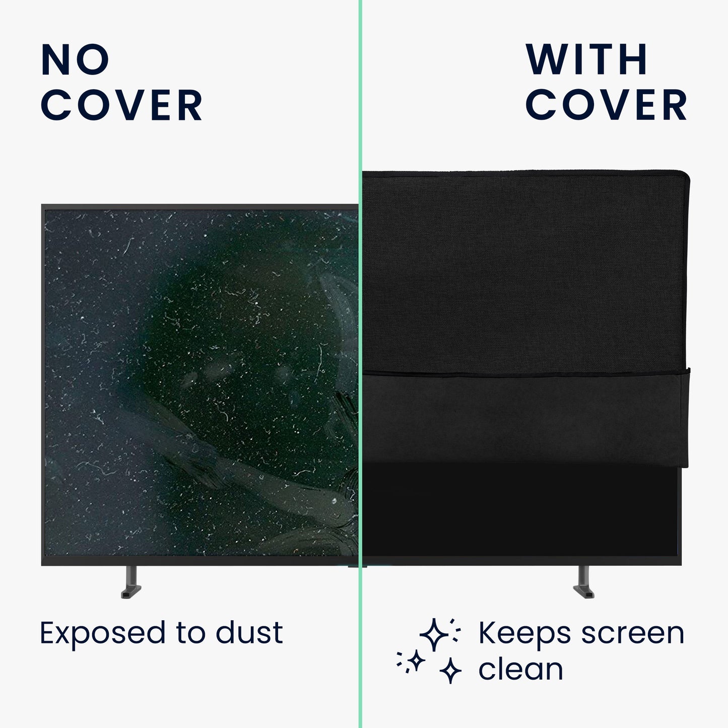 kwmobile 40" TV Cover Indoor Television Sleeve Screen Protector Cover TV Screen Dust Cover TV Cover