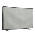 kwmobile 40" TV Abdeckung Indoor - Fernseher Hülle Bildschirmschutz Abdeckung - TV Bildschirm Staubschutzhülle - Fernsehabdeckung - Leinen Hellgrau Hellgrau  