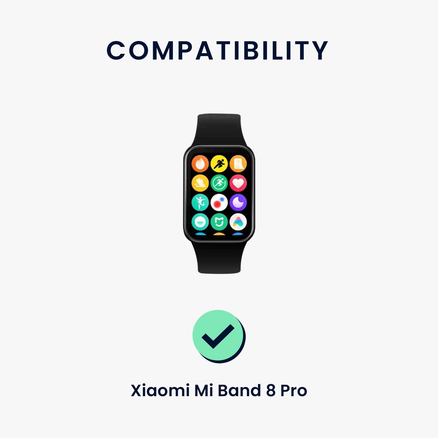kwmobile Watch Strap for Xiaomi Mi Band 8 Pro Wristband Fitness Tracker Band Set Replacement Strap Smartwatch
