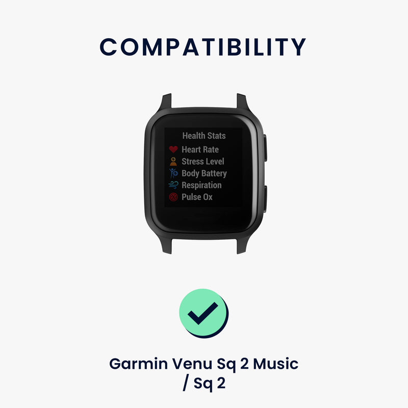 kwmobile Strap compatible with Garmin Venu Sq 2 Music / Sq 2 / Vivoactive 6 / Vivoactive 5 - Fitness Tracker Sport Band - Inner dimensions of 17 cm
