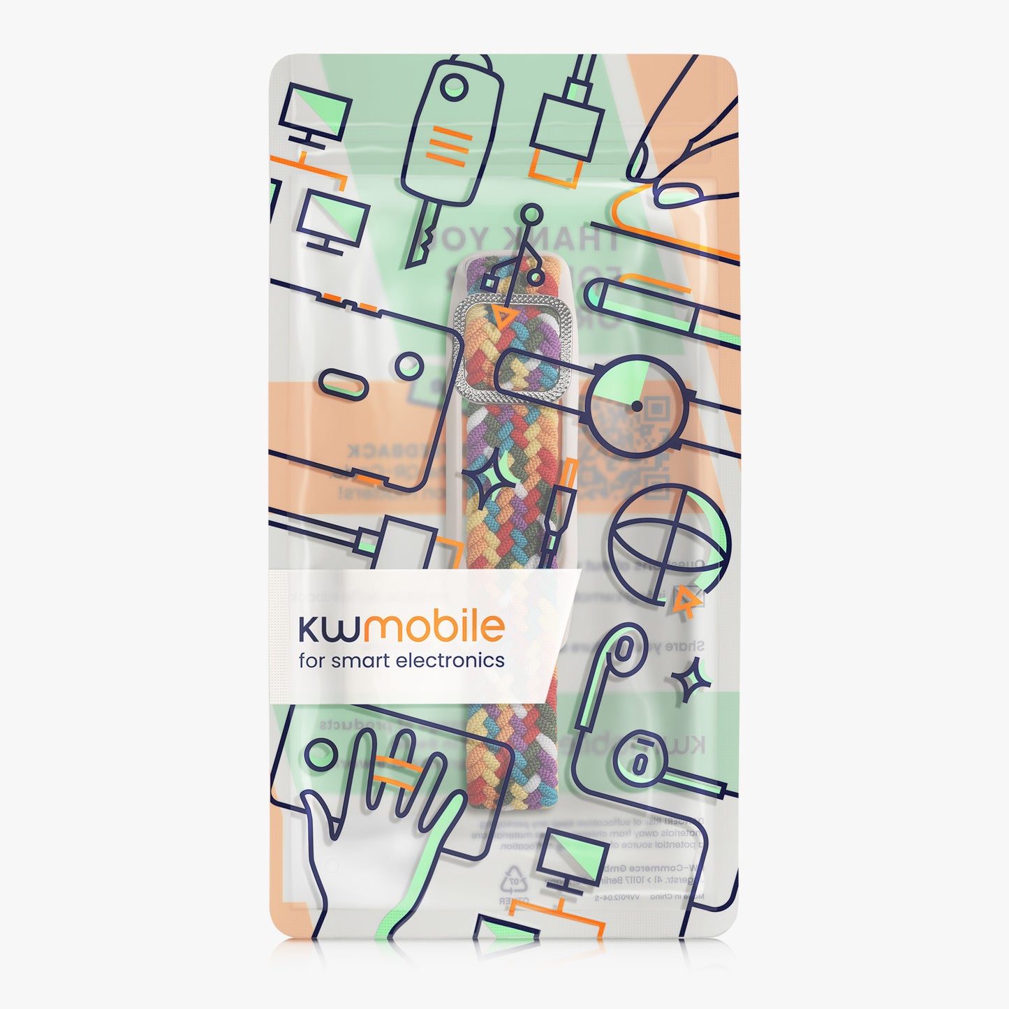kwmobile Strap Compatible with Oppo Band Sport Fitness Tracker Sports Bracelet Band Inner Dimensions from 14 - 22 cm