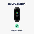 kwmobile Strap Compatible with Oppo Band Sport Fitness Tracker Sports Bracelet Band Inner Dimensions from 14 - 22 cm
