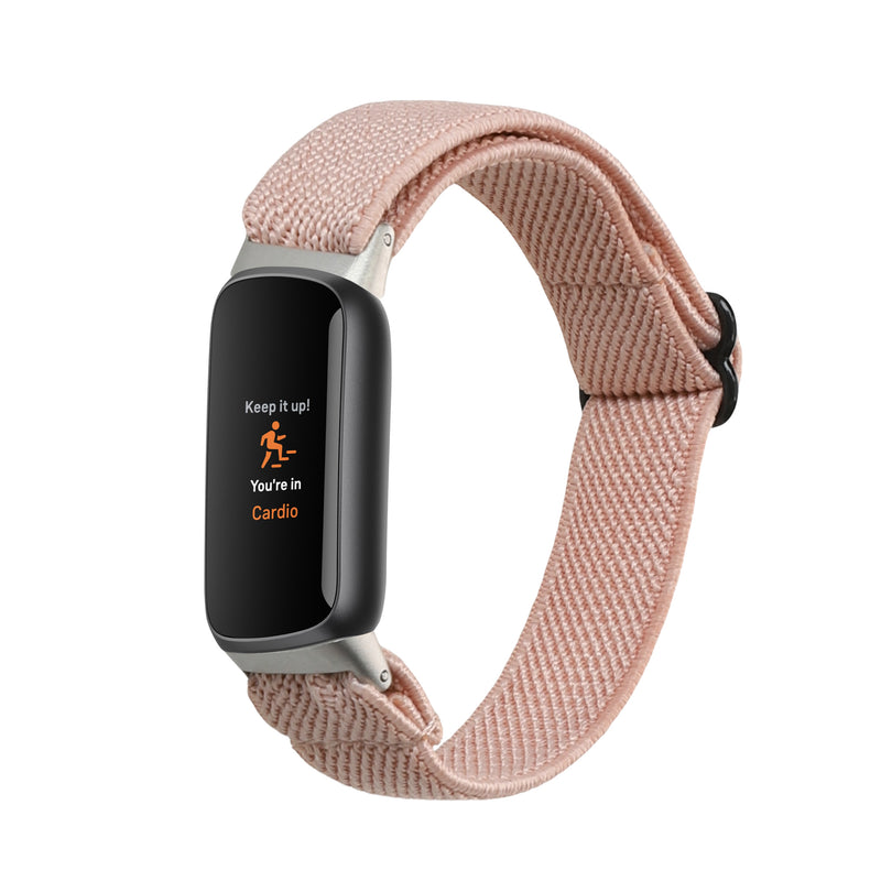 kwmobile Armband kompatibel mit Fitbit luxe - Nylon Fitnesstracker Sportarmband Band in Altrosa - Innenmaße von 12 -20 cm Altrosa  