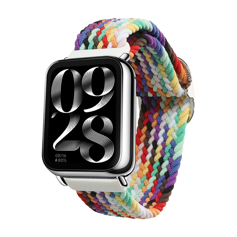 kwmobile Armband kompatibel mit Xiaomi Smart Band 8 Pro / Band 9 Pro / Redmi Watch 5 / Redmi Watch 4 - Nylon Fitnesstracker Sportarmband Band in Mehrfarbig - Innenmaße von 15 - 18,5 cm Mehrfarbig  