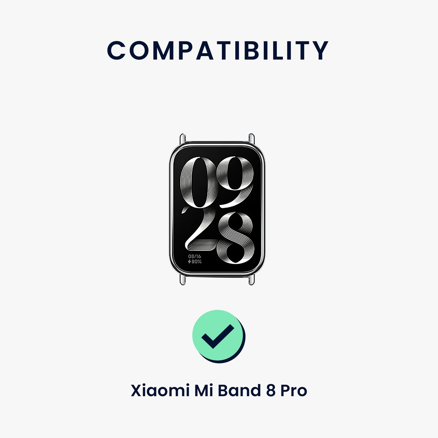 kwmobile Strap compatible with Xiaomi Smart Band 8 Pro / Band 9 Pro / Redmi Watch 5 / Redmi Watch 4 - Fitness Tracker Sports Strap - Inner dimensions of 15 - 18.5 cm