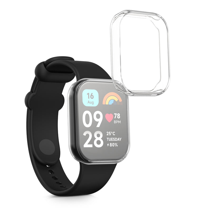 kwmobile Protective Case for Xiaomi Smart Band 8 Pro / Smart Band 9 Pro Fullbody Display Cover Set