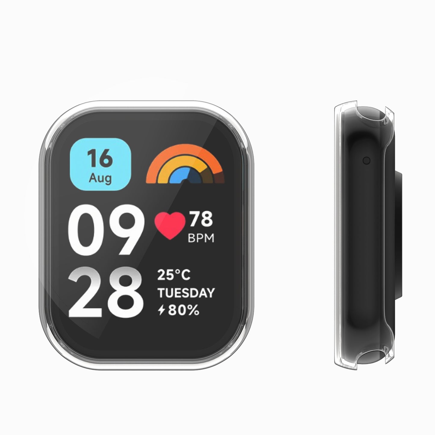 kwmobile Protective Case for Xiaomi Smart Band 8 Pro / Smart Band 9 Pro Fullbody Display Cover Set
