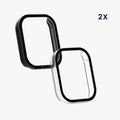 kwmobile Glass Case for Xiaomi Smart Band 8 Pro / Smart Band 9 Pro Protective Case Full-Body Fitness Tracker Case Set