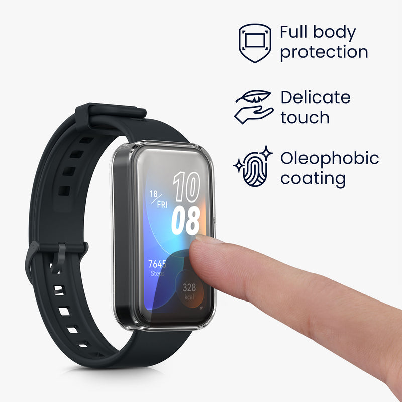 kwmobile Protective Case for Huawei Band 10 / 9 / 8 Fullbody Display Cover Set
