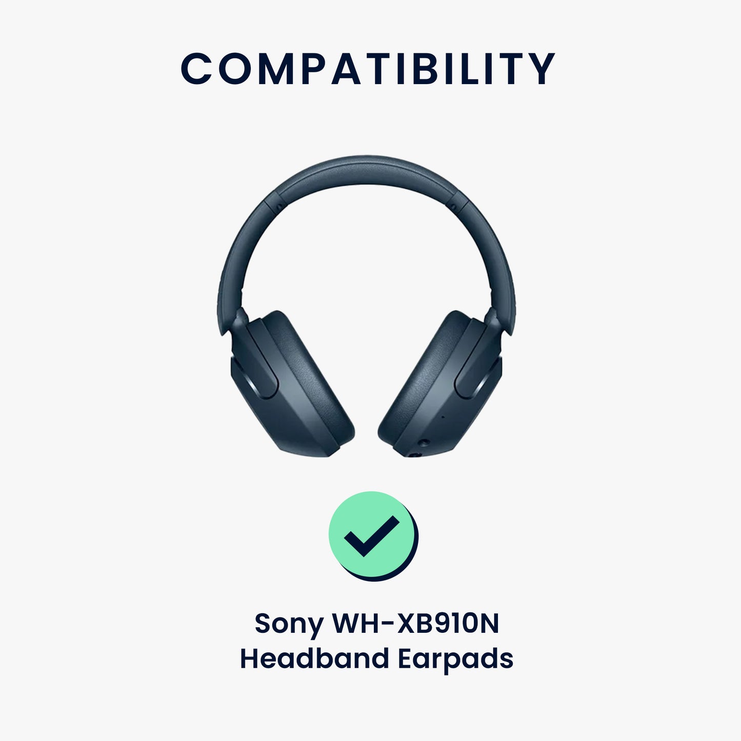 kwmobile Headband Cover Earpad Set compatible with Sony WH-XB910N - Headband Case - Headphone Replacement Pads - Protection