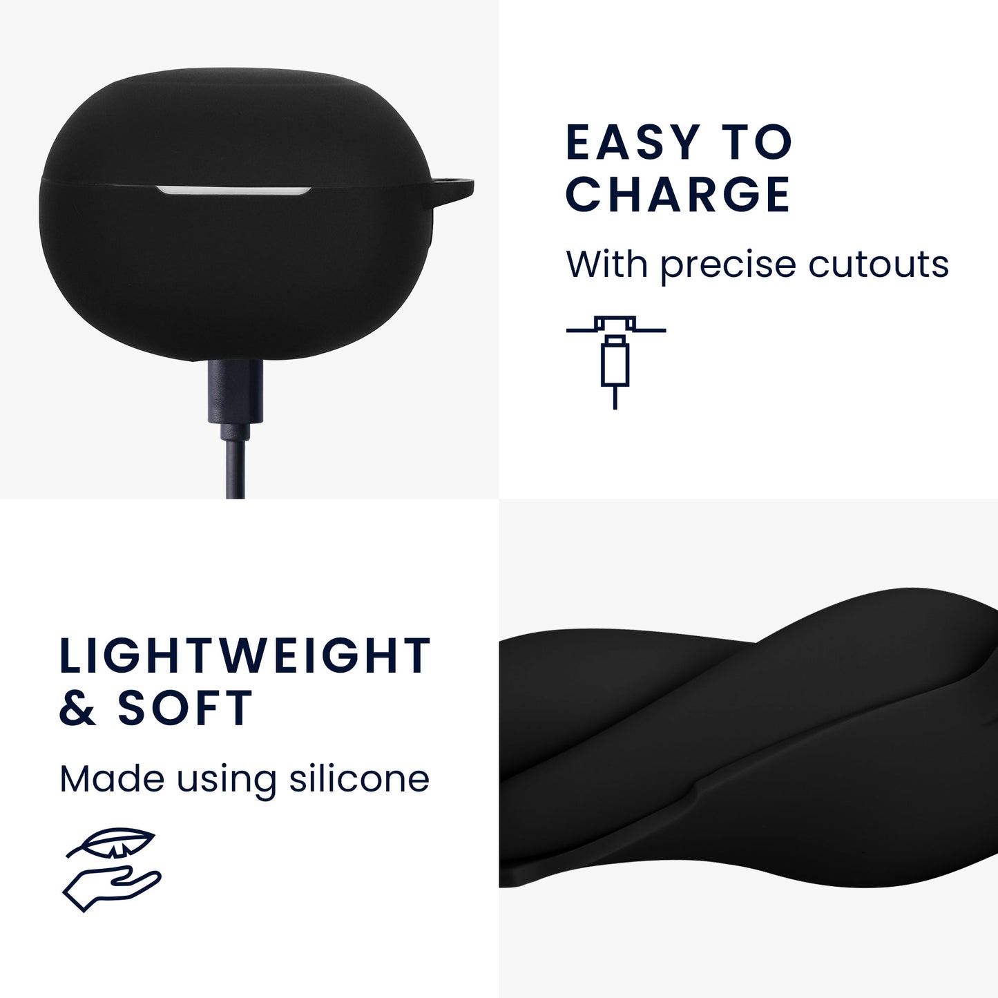 kwmobile Case Compatible with Xiaomi Realme Buds Air 5 Pro Cover Headphone Case TPU Cover Protective Case
