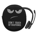 kwmobile Hülle kompatibel mit Logitech H390 Neopren Tasche - Case für Headset aus robustem Neopren Stoff - Weiß Schwarz Schwarz Don't touch my Headphones Weiß  [dsg02]