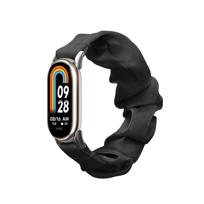 kwmobile Replacement Strap Compatible with Xiaomi Mi Band 10 / Mi Band 9 / 8 - Smartwatch Scrunchie Hair Tie Design - Inner Dimensions 14 - 19 cm