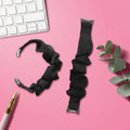 kwmobile Replacement Strap Compatible with Xiaomi Mi Band 10 / Mi Band 9 / 8 - Smartwatch Scrunchie Hair Tie Design - Inner Dimensions 14 - 19 cm