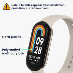 kwmobile Displayschutzfolie kompatibel mit Xiaomi Mi Band 8 Folie - Schutzfolie für Fitness Tracker - robuster