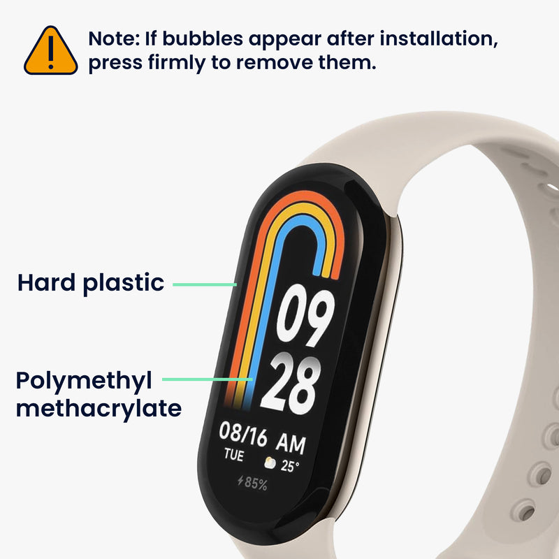 kwmobile Screen Protector compatible with Xiaomi Mi Band 8 Film - Protective Film for Fitness Tracker - Robust Screen Protection