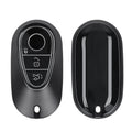 kwmobile Autoschlüssel Hülle kompatibel mit Mercedes Benz 3-Tasten Smart Autoschlüssel - Schlüsselhülle Silikon Cover - Schwarz matt Schwarz Schwarz matt  [dsg01]