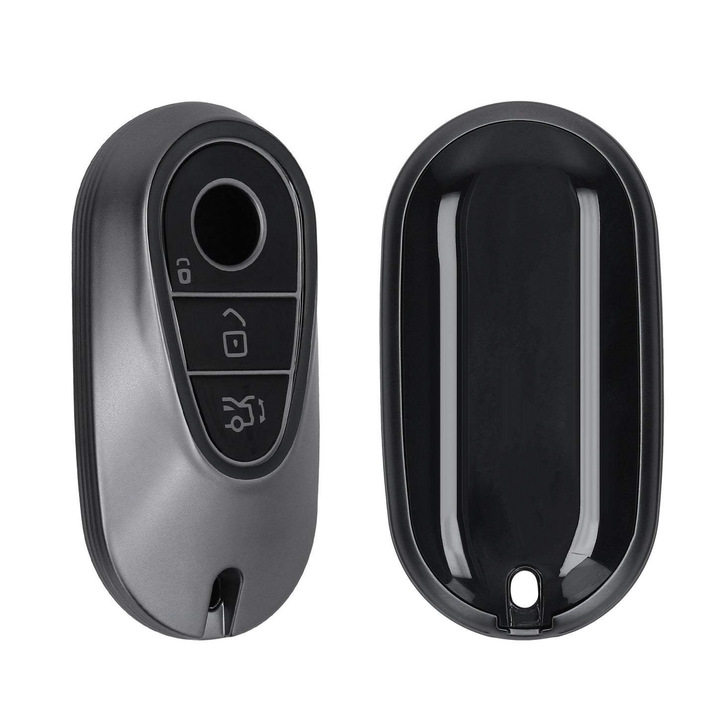 kwmobile Car Key Cover compatible with Mercedes Benz 3-Button Smart Car Key - Silicone Cover Case